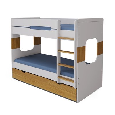 Pack lit superposé gigogne avec 2 matelas LEJI AKITEN RETAIL