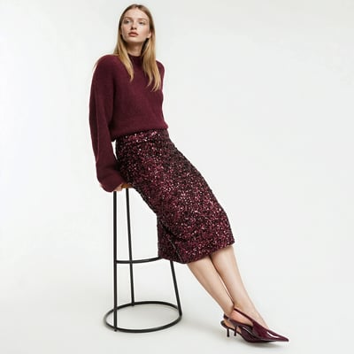 Straight Sequin Midi Skirt LA REDOUTE COLLECTIONS