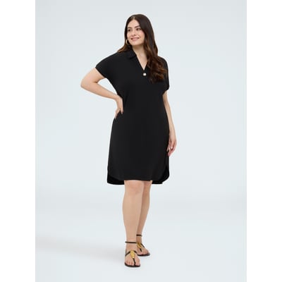 Robe avec col polo et bouton bijou FIORELLA RUBINO