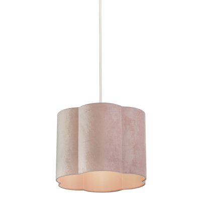 36cm Velvet Scallop Lampshade Blush Pink SO'HOME