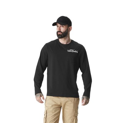 T-shirt homme à manches longues stretch avec print dos Hiro VON DUTCH