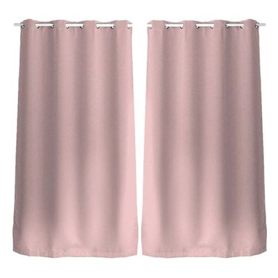 Lot de 2 Rideaux unis occultants avec œillets TOILINUX