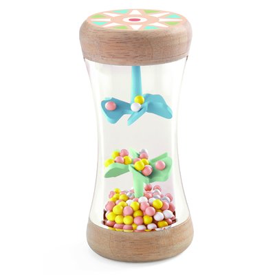 Hochet bâton de pluie BabyPlui collection Baby blanc DJECO