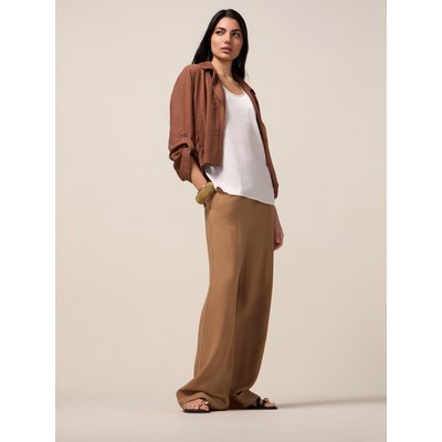 Pantalon palazzo réalisé en tissu fluide mélange viscose OLTRE