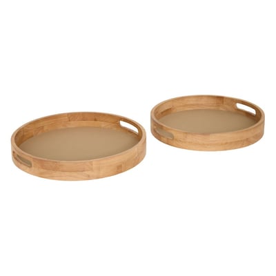 PLATEAU ROND PU BONIE TAUPE X2 ATMOSPHERA
