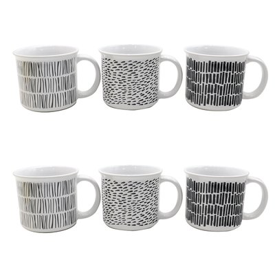 Lot de 6 maxi mugs, Yucatan ARTIME