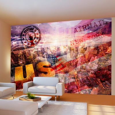 Papier peint intissé panoramique Street art New York - patriotic theme EDEN