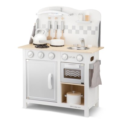 Kitchenette Bon Appétit blanche argent NEW CLASSIC TOYS