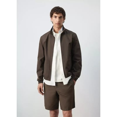 Veste droite coton lyocell MANGO MAN