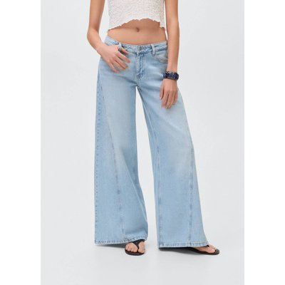 Jean wideleg détails coutures MANGO TEEN