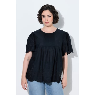 T-shirt avec broderies et passepoils ULLA POPKEN