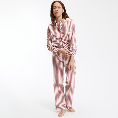 Gestreifter Pyjama aus Baumwoll-Popeline LA REDOUTE COLLECTIONS