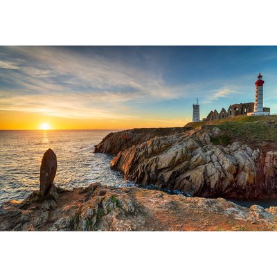 Tableau Mural Sunset Phare Saint-mathieu MER CEANOTHE