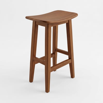 Tabouret de bar en bois de teck 65 cm - VITTORIA MAISON PAVANE