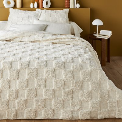Dessus de lit coton tufté motif damier, Renzo LA REDOUTE INTERIEURS