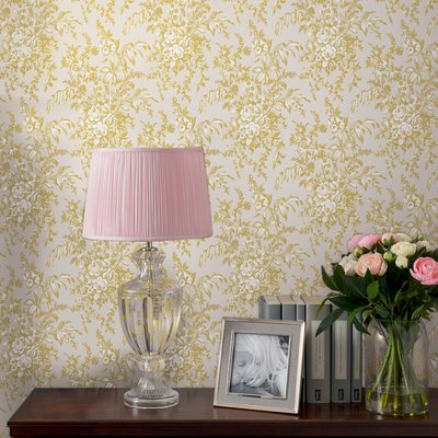 Papier peint Fleurs Picardie Gold LAURA ASHLEY