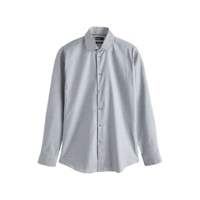Chemise slim habillée en coton stretch vichy NEXT