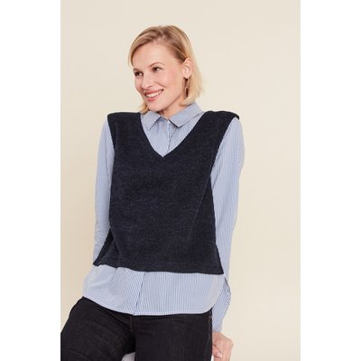 Pull effet 2-en-1 chemise BREAL