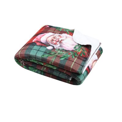 Plaid a poils doux Pere noel EDEN