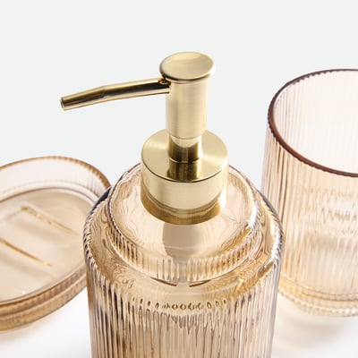 Set de cuarto de baño, vidrio estriado, LIZZO LA REDOUTE INTERIEURS