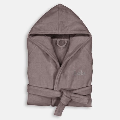 Peignoir à capuche, en éponge velours personnalisé, TRIZIE LA REDOUTE INTERIEURS