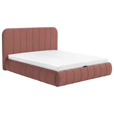 Lit coffre en velours sommier inclus, ELSA LISA DESIGN