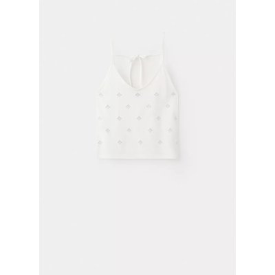 Top en coton à clous MANGO TEEN