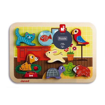 Chunky Puzzle Animaux 7 Pièces JANOD