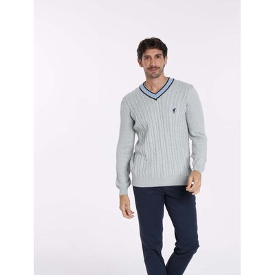 Pulls col v  en coton PAULIN GENTLEMAN FARMER
