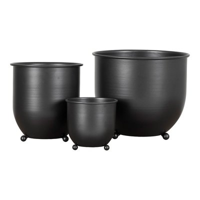 Lot De 3 Pots De Fleur En Métal Nova DECORATIE