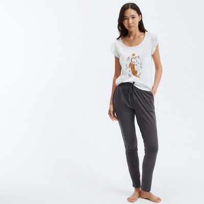 Pyjama mit Raubtier-Motiv, Baumwolljersey SO'HOME