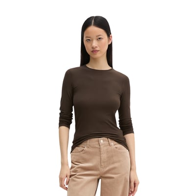 T-shirt à manches longues ajusté en TENCEL™ Modal extensible MARC O'POLO