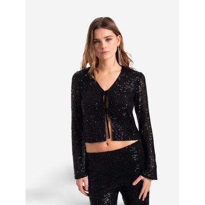 Veste à paillettes avec lacets THE-ARE