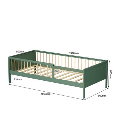 Lit avec barrière PEPITO (matelas non inclus) MINEA