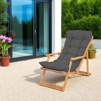 Chilienne grise pliante - grand confort SORA PIER IMPORT