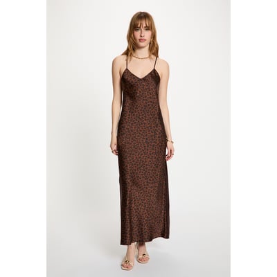 Robe satinée col v MORGAN