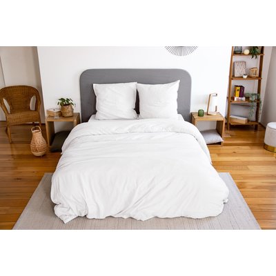 Parure housse de couette microfibre lavée  unie, Avy C DESIGN HOME TEXTILE