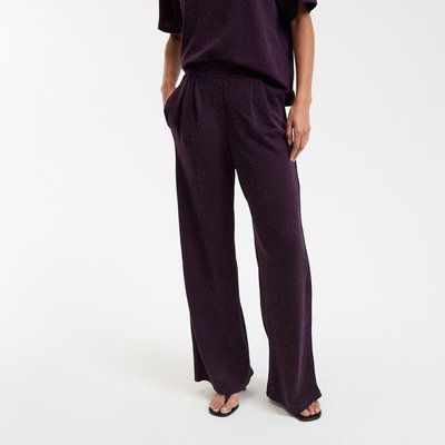 Pantalon pailleté, large, taille haute LA REDOUTE COLLECTIONS