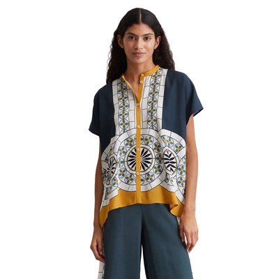 Blouse imprimée sans manches relaxed en ECOVERO™ de LENZING™ MARC O'POLO