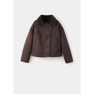 Manteau suédine en imitation mouton MANGO TEEN