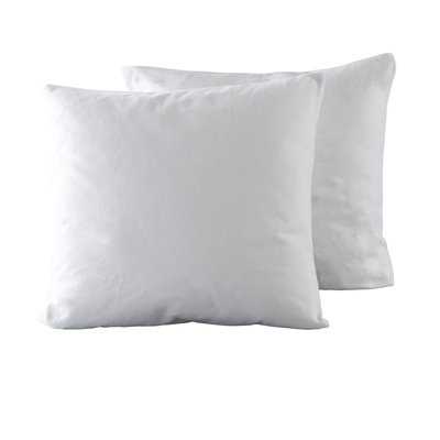 Lot de 2 protèges oreiller carré II CREPUSCULE CARRE BLANC