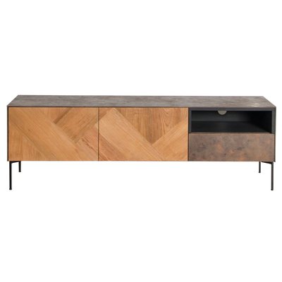 Meuble TV en bois de teck et métal 130 cm - JAKARTA HELLIN, DEPUIS 1862