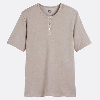 T-shirt col tunisien manches courtes LA REDOUTE COLLECTIONS