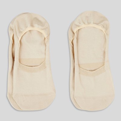 Lot de 2 paires de protège-pied en fil d'écosse MONOPRIX