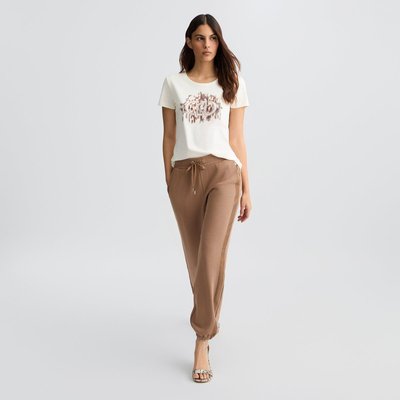 T-shirt avec logo animalier et strass LIU JO