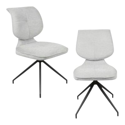 Chaise pivotante dossier double (lot de 2) LIGURIE PIER IMPORT