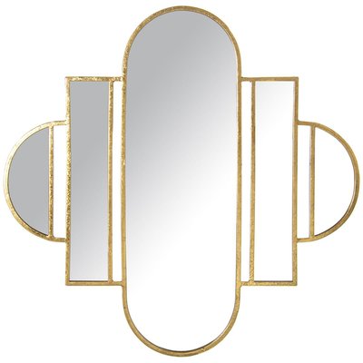 Miroir en métal doré Art Déco - 82x2x80cm WADIGA