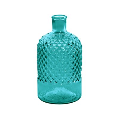 Vase bouteille en verre recyclé h 28 cm DIAMOND SENSEI MAISON
