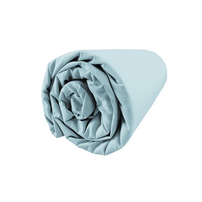 Drap housse en satin de coton lavé bonnet 30cm, NUIT SATINÉE BLANC CERISE