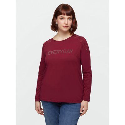 T-shirt avec inscription en strass sur le devant FIORELLA RUBINO